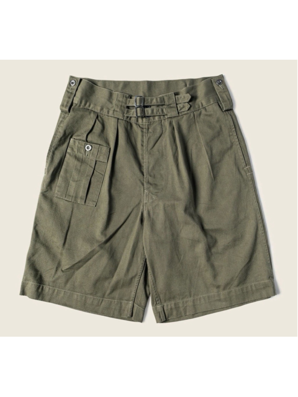 Retro Mens Gurkha Bermuda Shorts KD Khaki Shorts British 1941 Pattern 8
